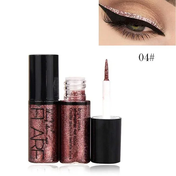 Glitter Liquid Eyeliner Eye Shadow Makeup Kit Long Lasting Luminous Shimmer - Picture 6 of 9